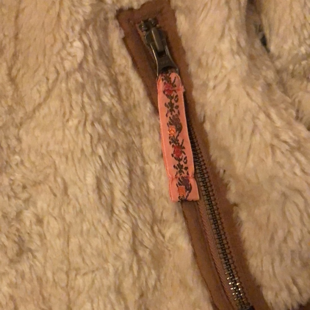Free People Faux Shearling & Suede Boho Bomber - Picture 3 of 8